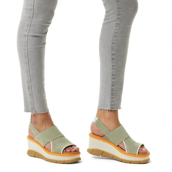 Sorel Women's Joanie III Slingback Wedge Sandals in Safari/Gum Size 7 —used - Picture 5 of 15